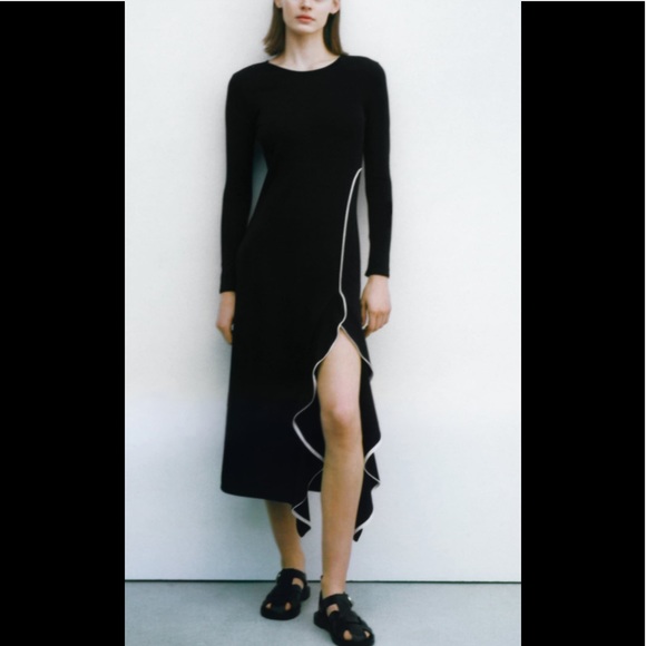 Zara Ruffled midi dress - Picture 1 of 7